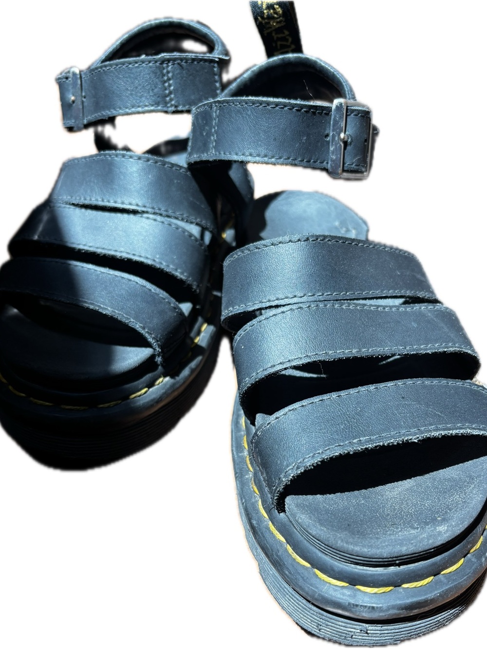 Dr Marten’s Blaire Sandal in Black Hydro Leather
